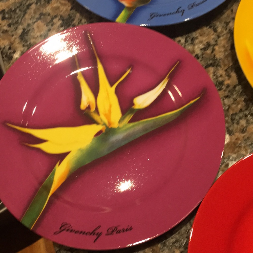 GIVENCHY PARIS Flower Plates Set - Picture 5 of 5